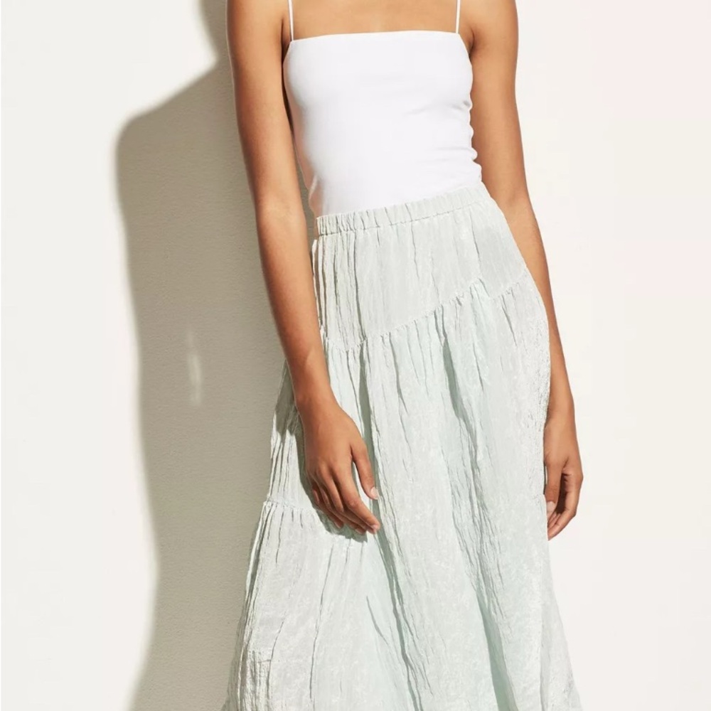 Vince Pale blue green midi A-Line Skirt